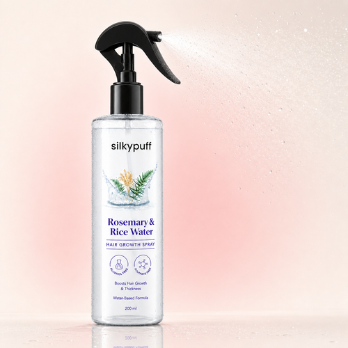 Silkypuff Rosemary & Rice Water Hair Growth Spray, 200ml