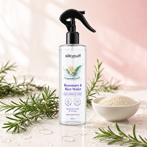 Silkypuff Rosemary & Rice Water Hair Growth Spray, 200ml